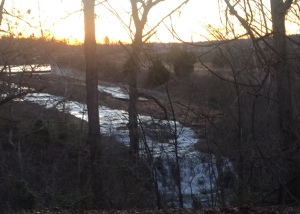 The waterfall that feeds the stream behind our home in Northwest Arkansas. 